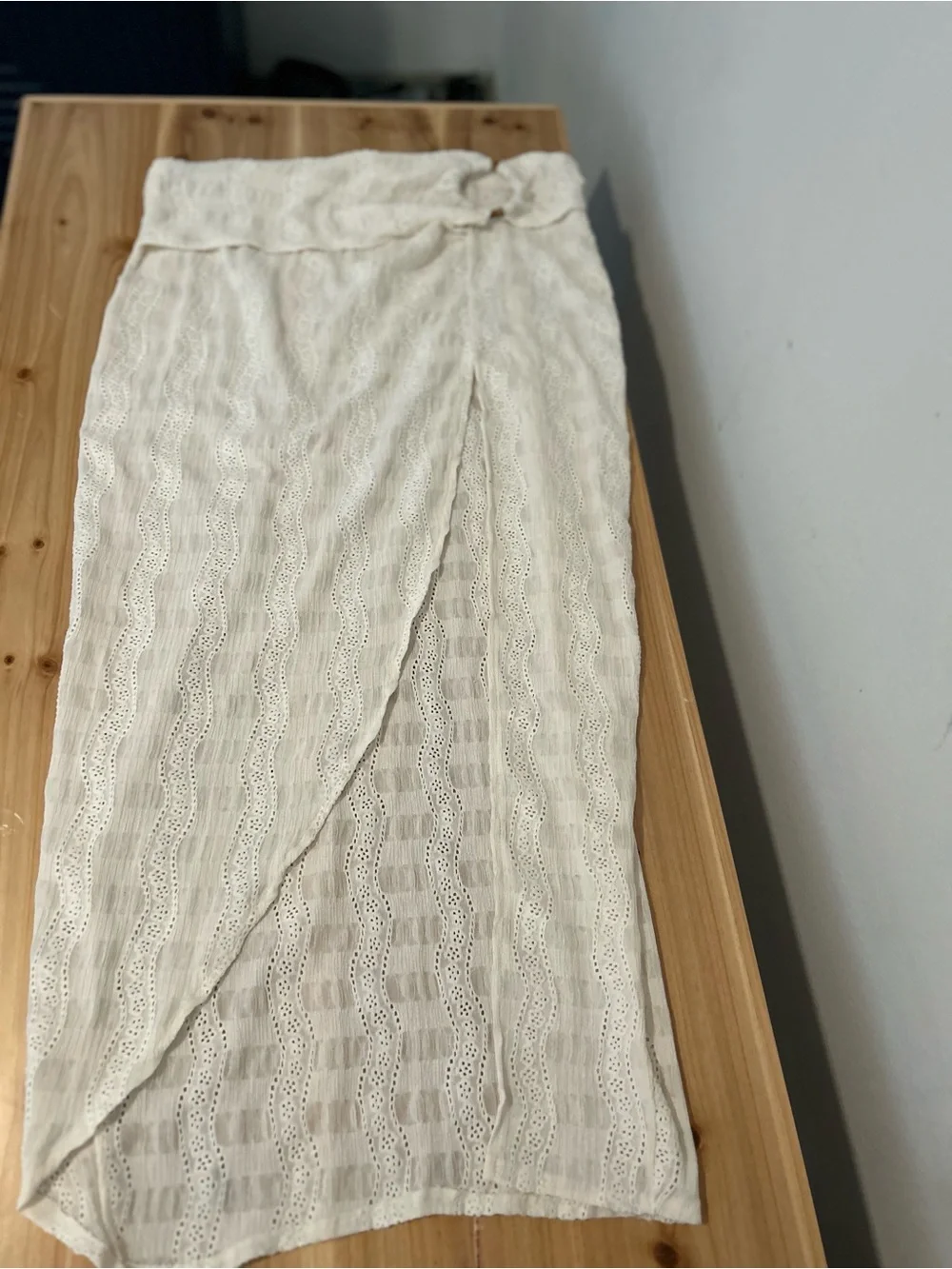 Fit For You Boho Beach Vacation Cottage Core 3x Eyelet Two Piece Skirt Set NWT